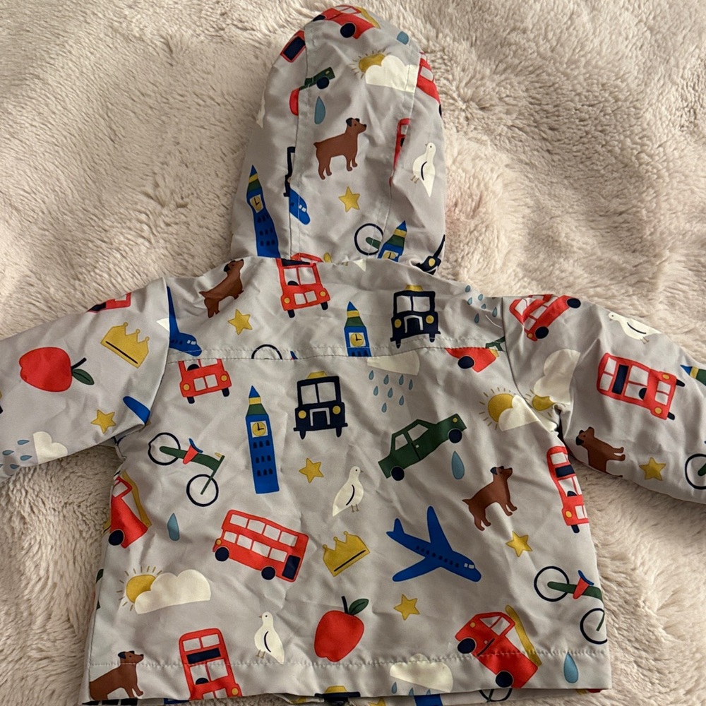 Baby Boden London Patterned Rainshell Jacket - Picture 5 of 5